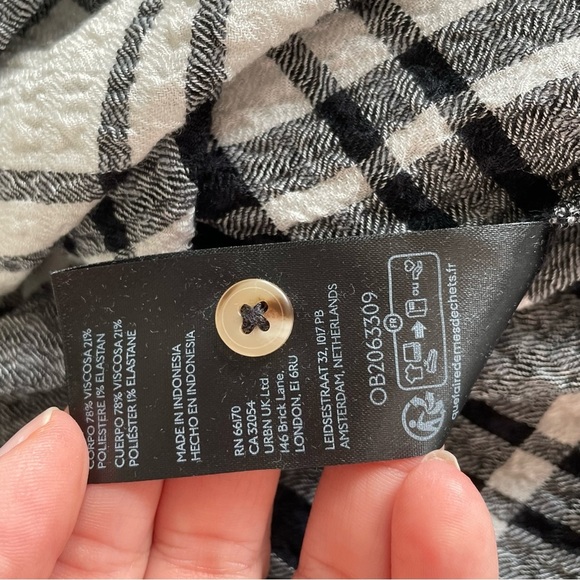 Anthropologie Pilcro Hadley relaxed Plaid Blouse L - Picture 9 of 10